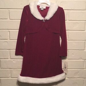 Byer California Girls Velvet Christmas Dress Sz 4